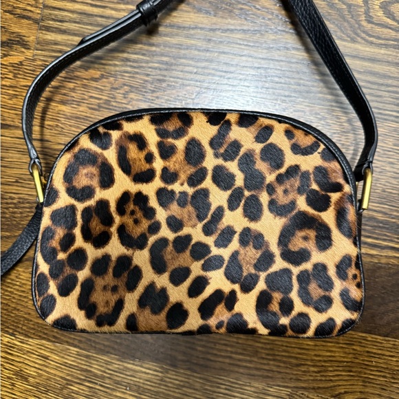 J. Crew Devon Camera Bag in Black and Brown Animal Print - Picture 3 of 6